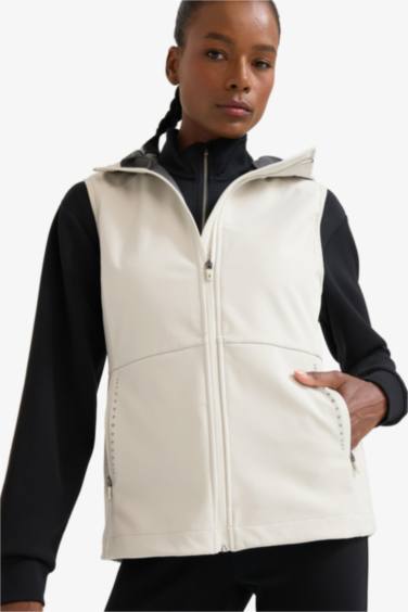 DeFactoFit Slim Fit Hooded Zippered Waterproof Vest