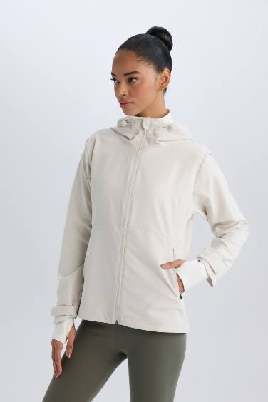 جاكيت مطر وتر بروف قصة عادية بكابيشون منسوج من DeFactoFit