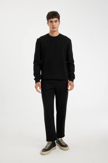 Pantalon de suvêtement noir slim à coupe droite