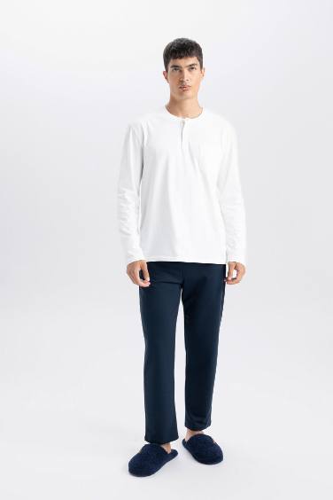 Slim Fit Regular Hem Zipper Thin Sweatshirt Fabric Trousers