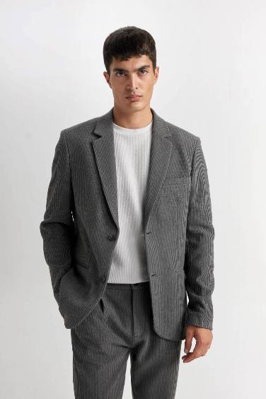 Veste Blazer à coupe régulière