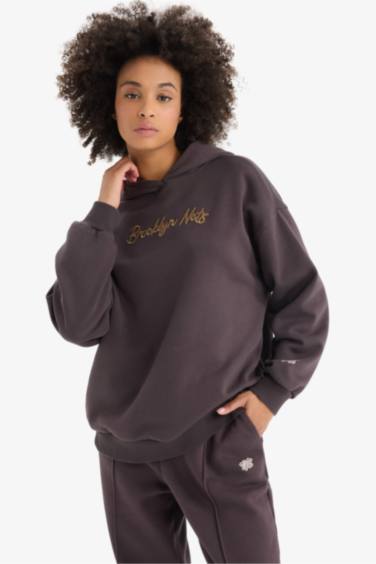 NBA Brooklyn Nets үлкен пішім-нба бас киімді Свитер