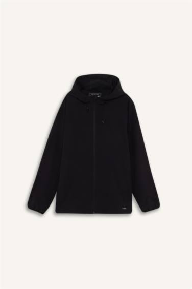 DeFactoFit Regular Fit Hooded Mesh Lined Zippered Jacket