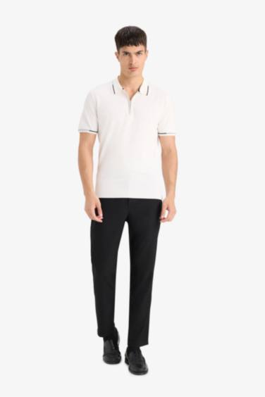 Standard Fit Knit Short Sleeve Polo Shirt