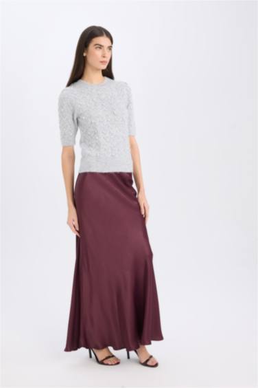 Regular Fit Crew Neck Basic Half Sleeve Knitwear Pullover