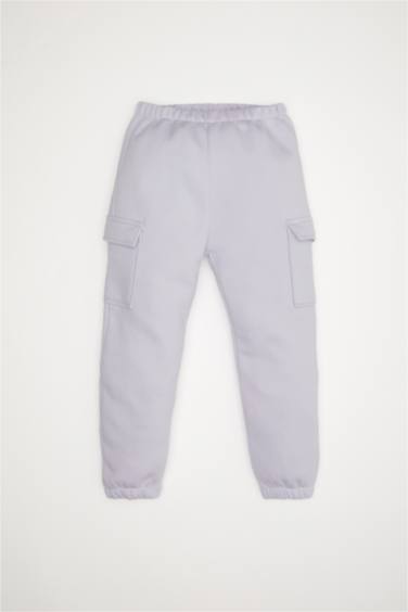 Kız Bebek 2'li Takım Baskılı Sweatshirt Beli Lastikli Jogger Eşofman Altı