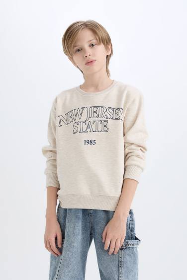 Boy Crew Neck Printed Sweatshirt