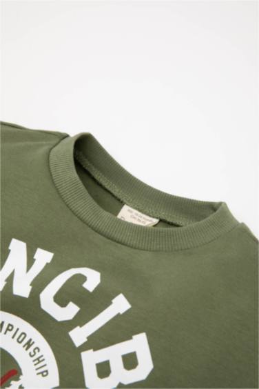 2'li Takım Baskılı Sweatshirt Eşofman Altı Erkek Bebek