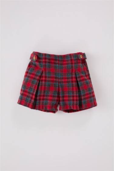 طقم كاروهات بياقة كبيرة من قطعتين