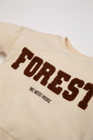 2'li Takım Baskılı Sweatshirt Eşofman Altı Erkek Bebek