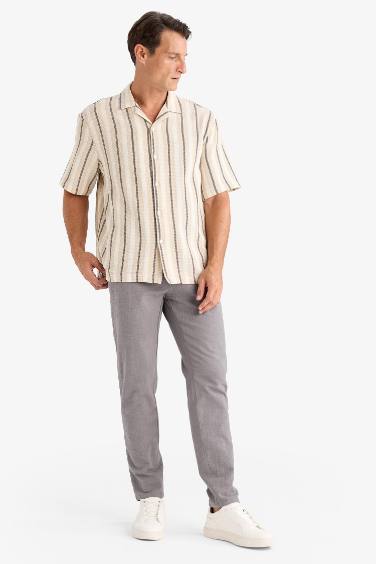 %100 Pamuk Relax Fit Rahat Kesim Yazlık Müslin Kısa Paça Pamuklu Jogger Pantolon