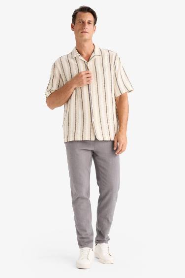 %100 Pamuk Relax Fit Rahat Kesim Yazlık Müslin Kısa Paça Pamuklu Jogger Pantolon