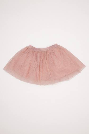 طقم من قطعتين سويت شيرت برقبة مستديرة و تنورة للبيبي بنت