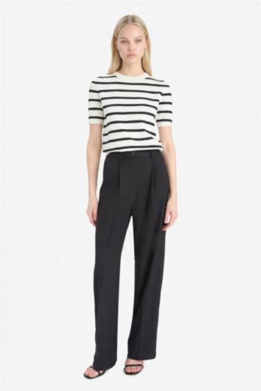 Regular Fit Crew Neck Striped Pullover