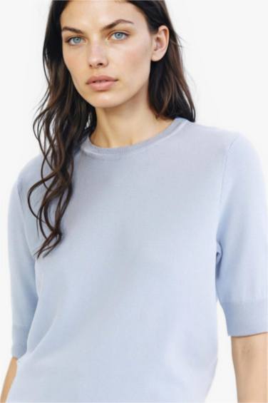 Regular Fit Crew Neck Basic Knitted Pullover