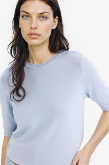 Regular Fit Crew Neck Basic Knitted Pullover