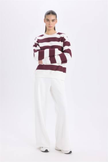 Standart Fit Jogger Kalın Kışlık Eşofman Altı Basic Düz Beli Lastikli Geniş Paça Uzun Boy