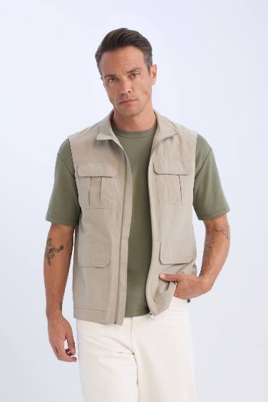 Regular Fit High Neck Vest