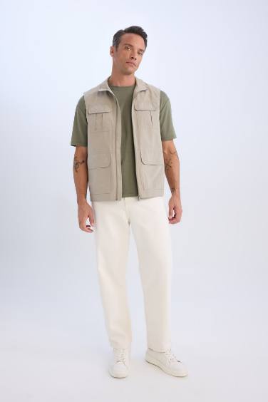 فيست قصة عادية بياقة عالية