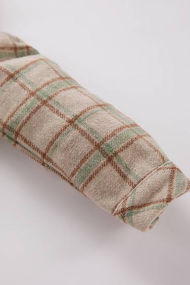 قميص كاروهات بيبي اولادي بيج قصة عادية بكابيشون