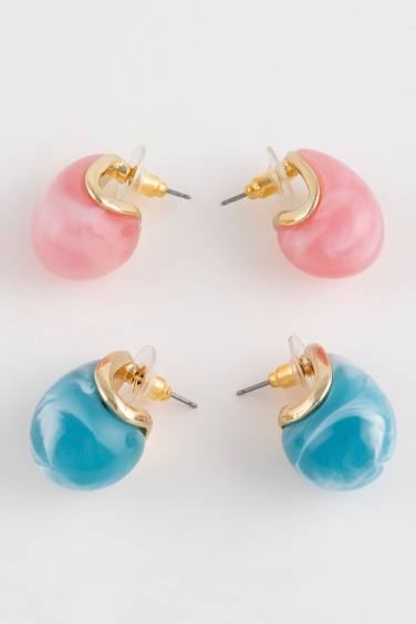 Lot de 2 paires de Boucles d'oreilles