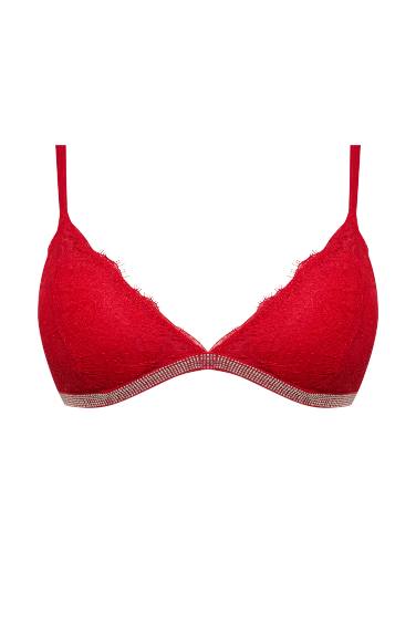 Fall in Love Lace Removable Padded Red Bra