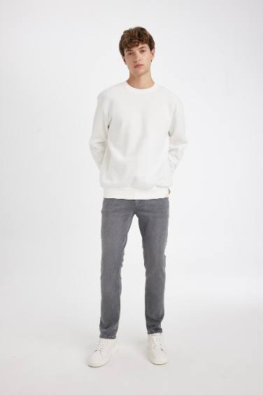 سروال جينز بيدرو سليم فيت بخصر عادي