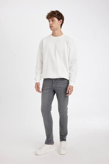 سروال جينز بيدرو سليم فيت بخصر عادي