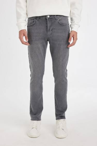 سروال جينز بيدرو سليم فيت بخصر عادي