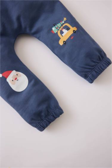 Baby Boy Christmas Themed Elastic Waist Sweatpants