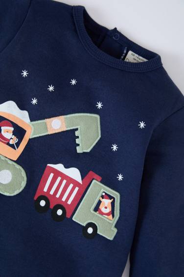 Baby Boy Newborn Christmas Themed Jumpsuit