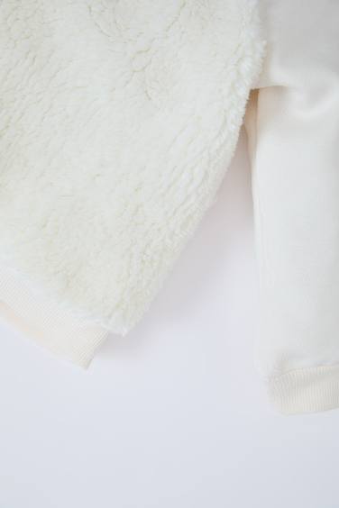 Baby Girl Christmas Themed Plush Sweatshirt Leggings 2 Piece Set