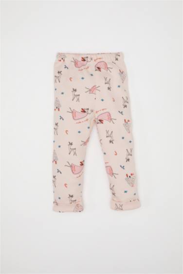 Kız Bebek 2'li Takım Yılbaşı Temalı Uzun Kollu Üst Beli Lastikli Alt