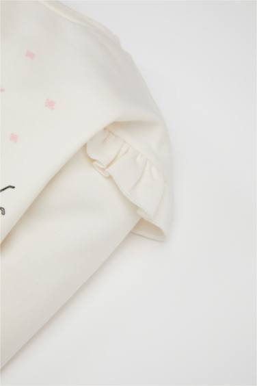 Kız Bebek 2'li Takım Yılbaşı Temalı Uzun Kollu Üst Beli Lastikli Alt