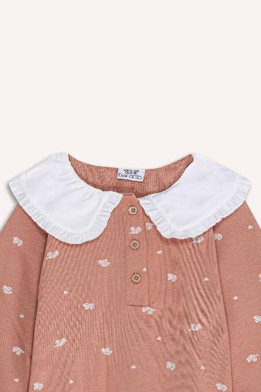 Baby Girl Newborn Printed Thick Fabric Jumpsuit