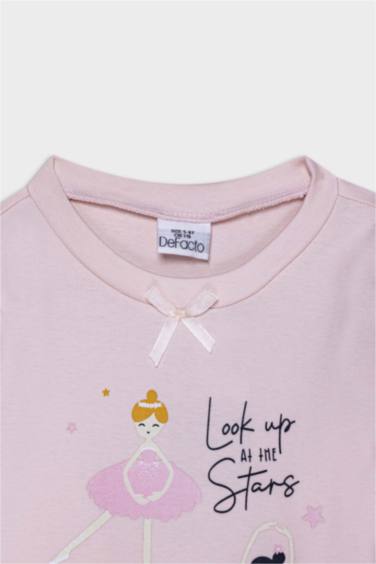 Baby Girl Ballerina Printed 2 Piece Pajama Set