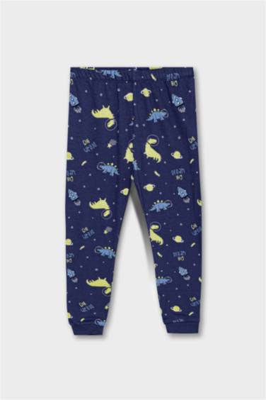 طقم بيجاما بيبي اولادي قصة عادية بطبعة ديناصور - قطعتين