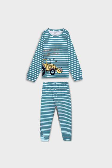 Baby Boy Vehicle Printed 2 Piece Pajama Set