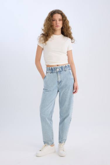 سروال جينز بيبرباج بخصر عالي