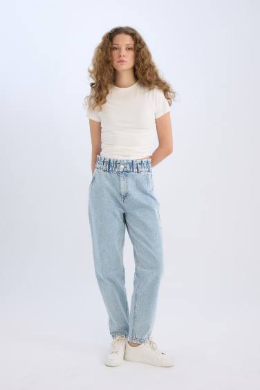 سروال جينز بيبرباج بخصر عالي