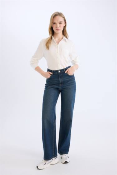 90-шы жылдардағы кең аяқ деним Шалбар