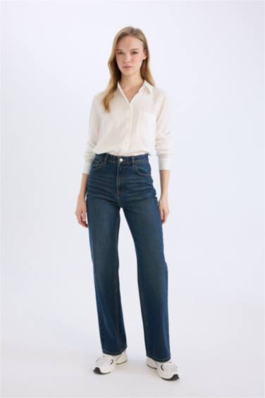 90-шы жылдардағы кең аяқ деним Шалбар