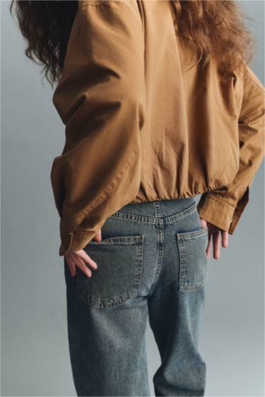 %100 Pamuk 90's Wıde Leg Yüksek Bel Jean Pantolon - Görsel 5