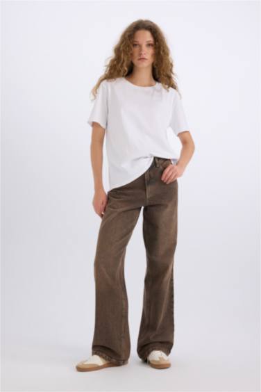 Таңдай Кең деним Шалбар