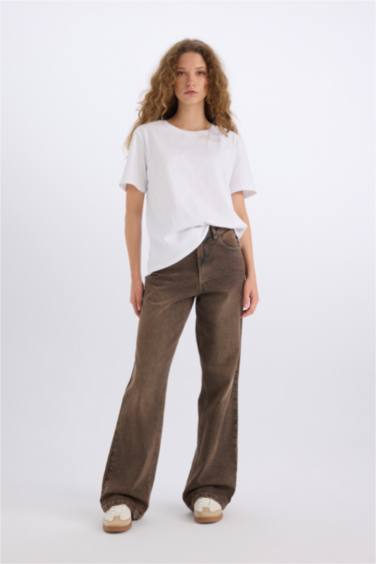 Таңдай Кең деним Шалбар