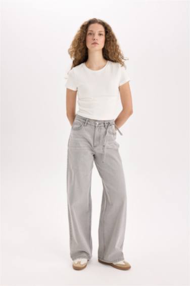 Джинсы с завышенной талией Baggy Fit