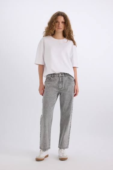Джинсы Boyfriend с высокой талией