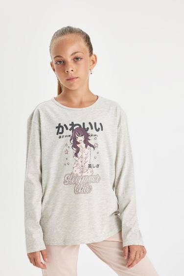 Пижама с принтом для девочек