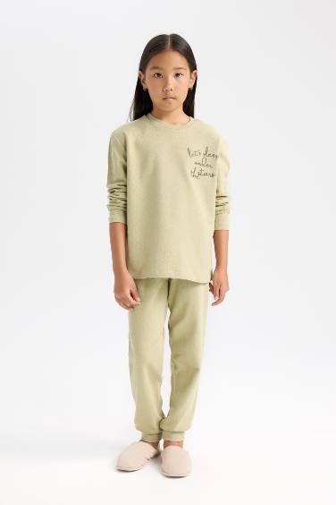 Ensemble Pyjama pour Fille Top à manches longues et bas à taille élastique