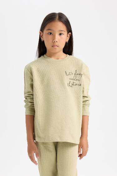 Ensemble Pyjama pour Fille Top à manches longues et bas à taille élastique